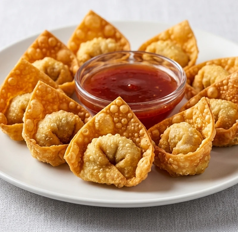 Deep-fried wontons appetizer served at Dewdney Garden in Regina, SK